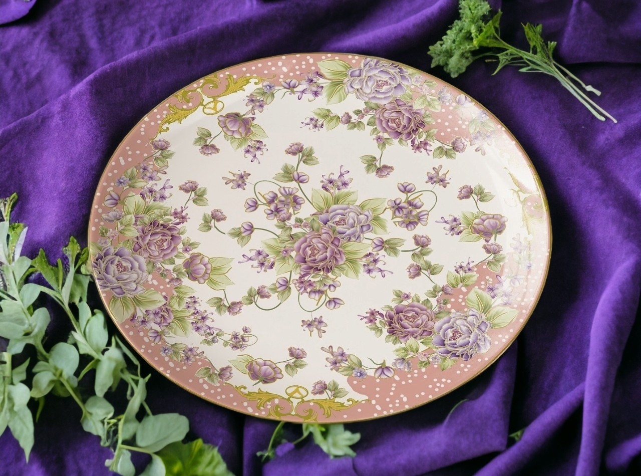 P08 Magnolia Piring Makan 18 inch (45 cm)